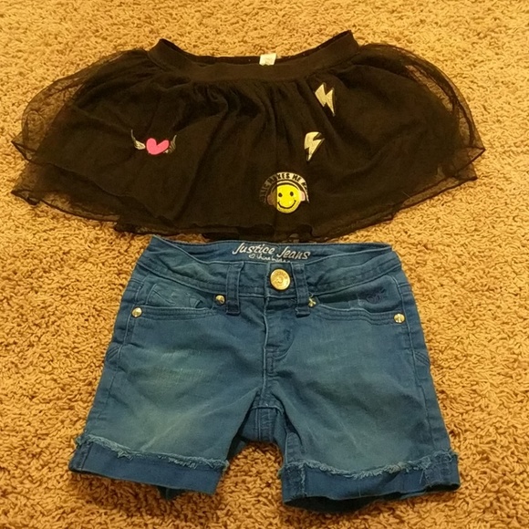 Justice Other - 3/$20 Justice short/skort bundle 6/7s Blue - Black